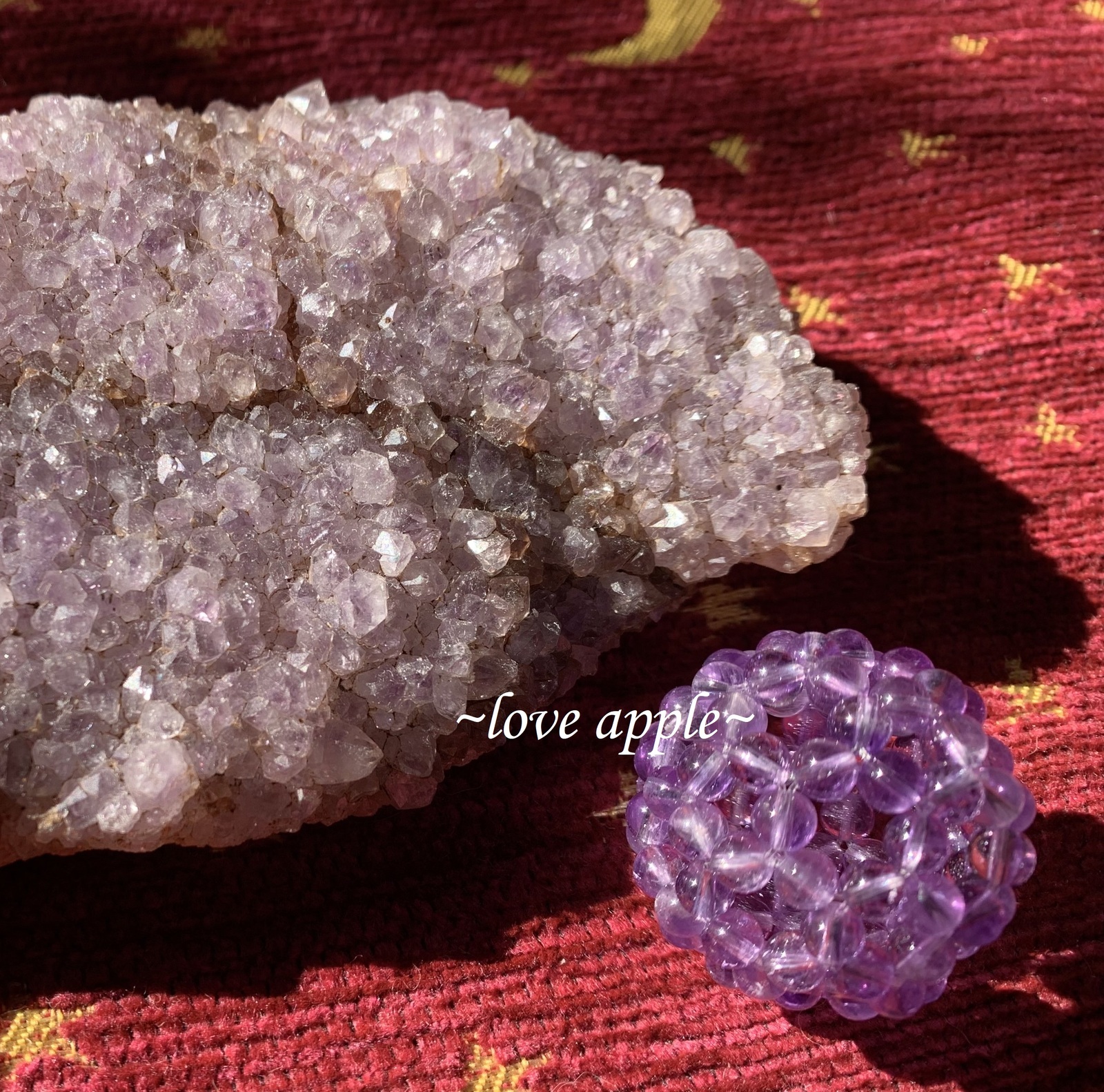 神聖幾何学バッキーボール 天然アメジスト・4ﾐﾘ使用